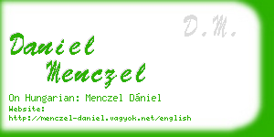 daniel menczel business card